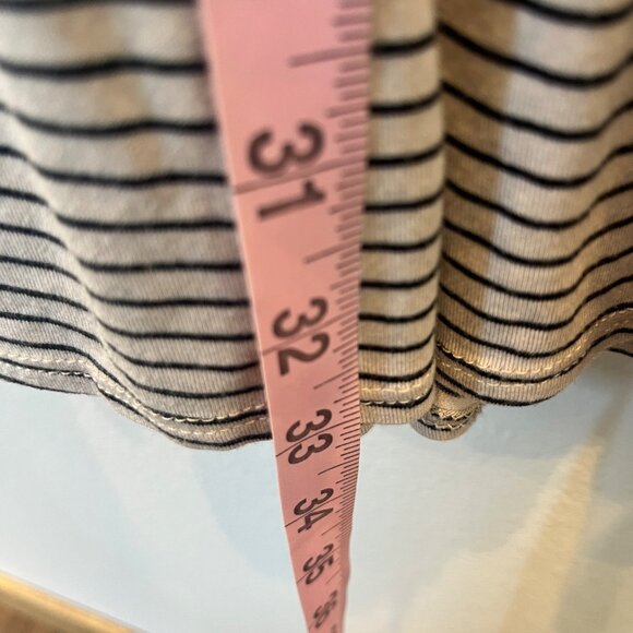 Olivia Rae Women’s Striped Tiered Dress Flutter Sleeves Scoop Neck Elastic Large - Picture 10 of 10